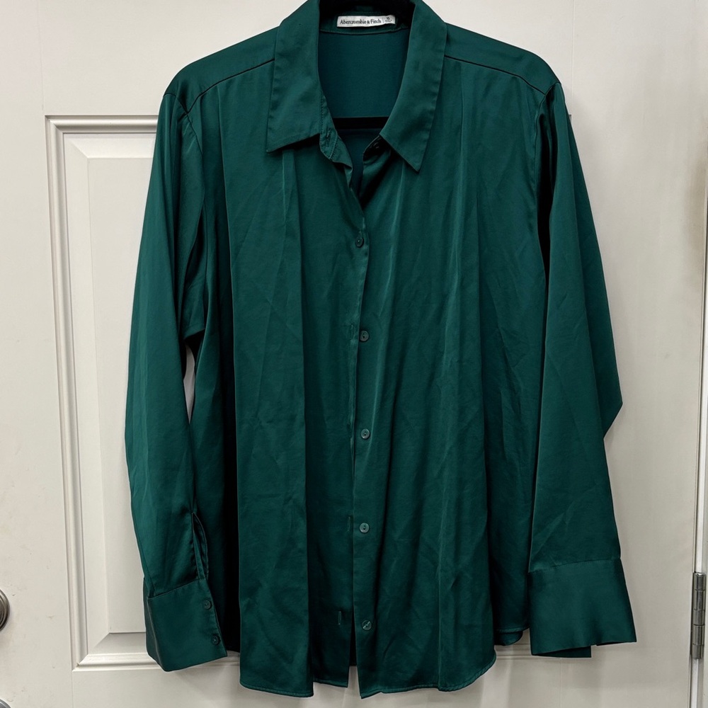 Women’s Large‎ Abercrombie & Fitch Teal Blouse Shirt